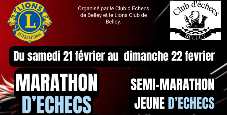 24 Heures de Stratégie : Le Marathon d’Échecs de Belley débarque en février !